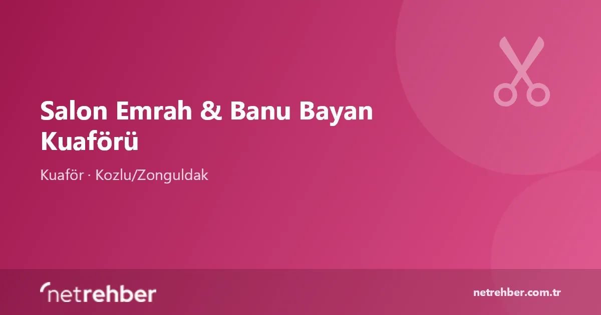 Salon Emrah & Banu Bayan Kuaförü kapak görseli