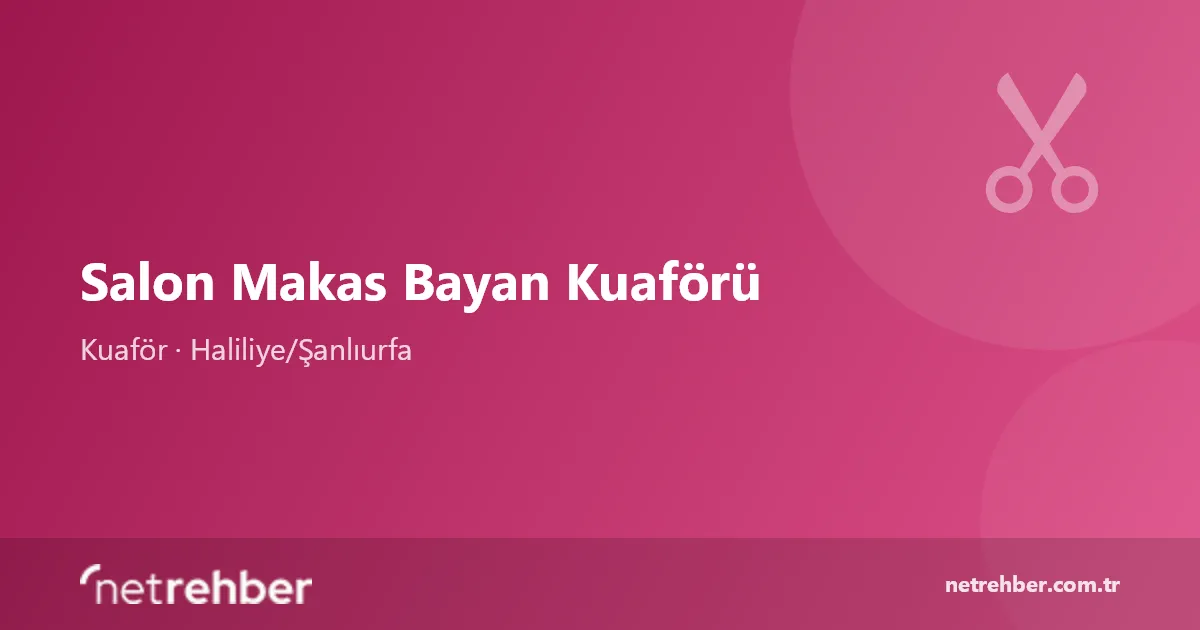 Salon Makas Bayan Kuaförü kapak görseli