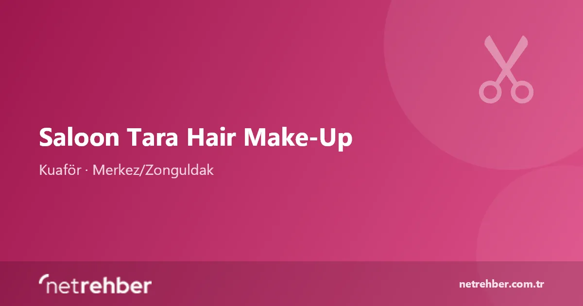 Saloon Tara Hair Make-Up kapak görseli