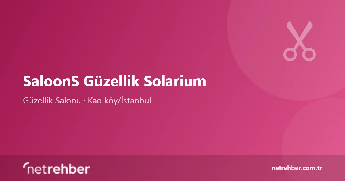 SaloonS Güzellik Solarium kapak görseli