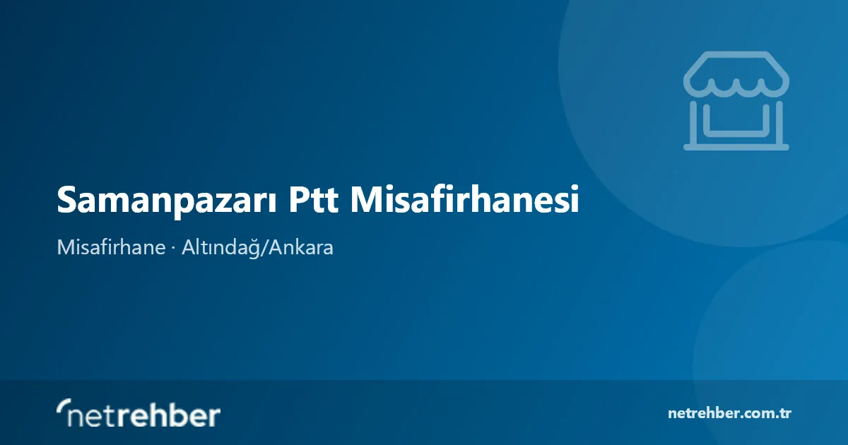 Samanpazarı Ptt Misafirhanesi kapak görseli