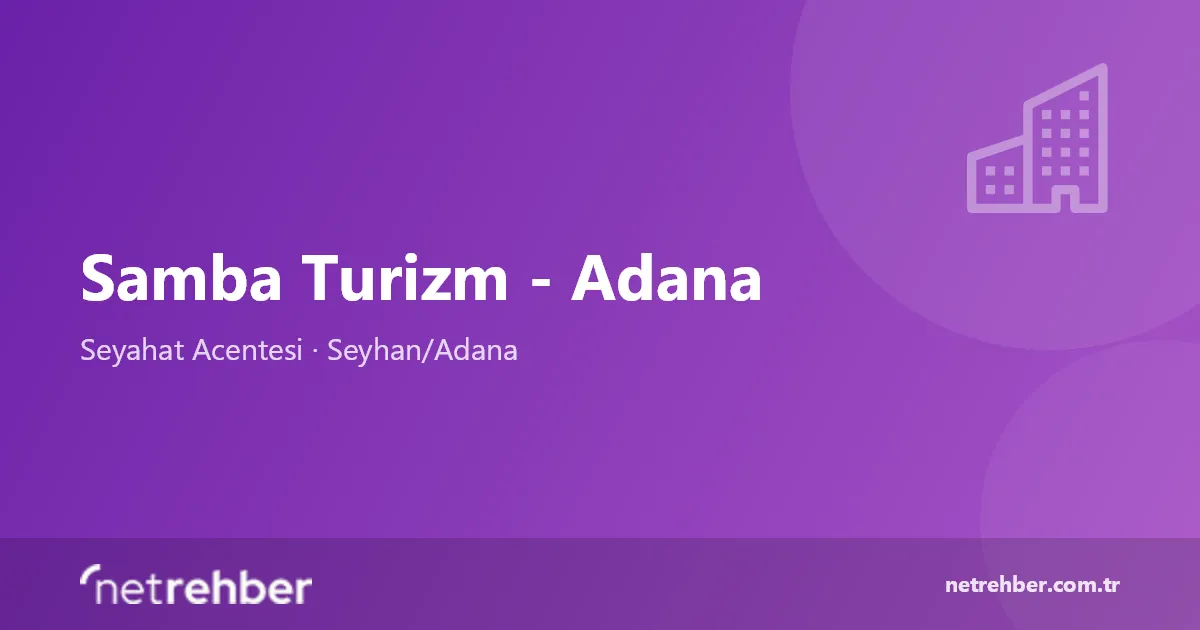 Samba Turizm - Adana kapak görseli