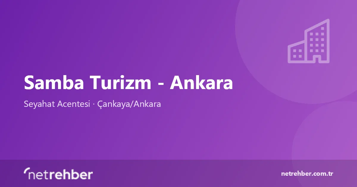 Samba Turizm - Ankara kapak görseli