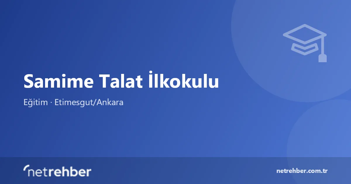 Samime Talat İlkokulu kapak görseli