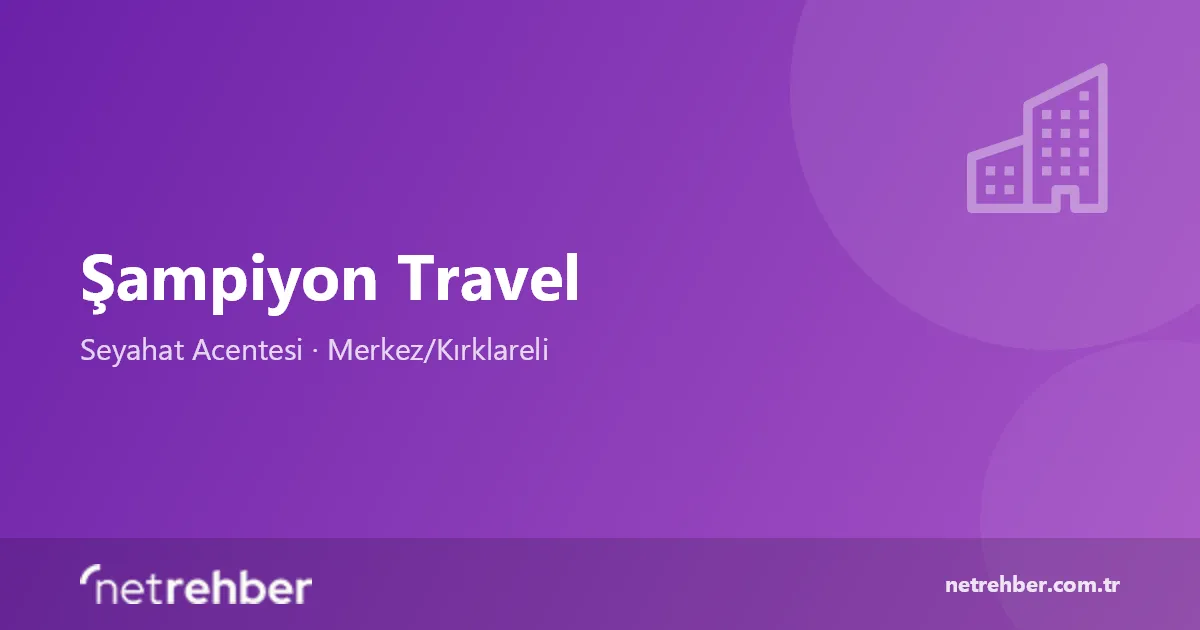 Şampiyon Travel kapak görseli
