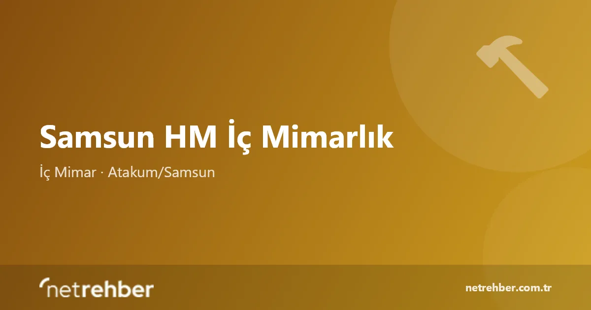 Samsun HM İç Mimarlık kapak görseli