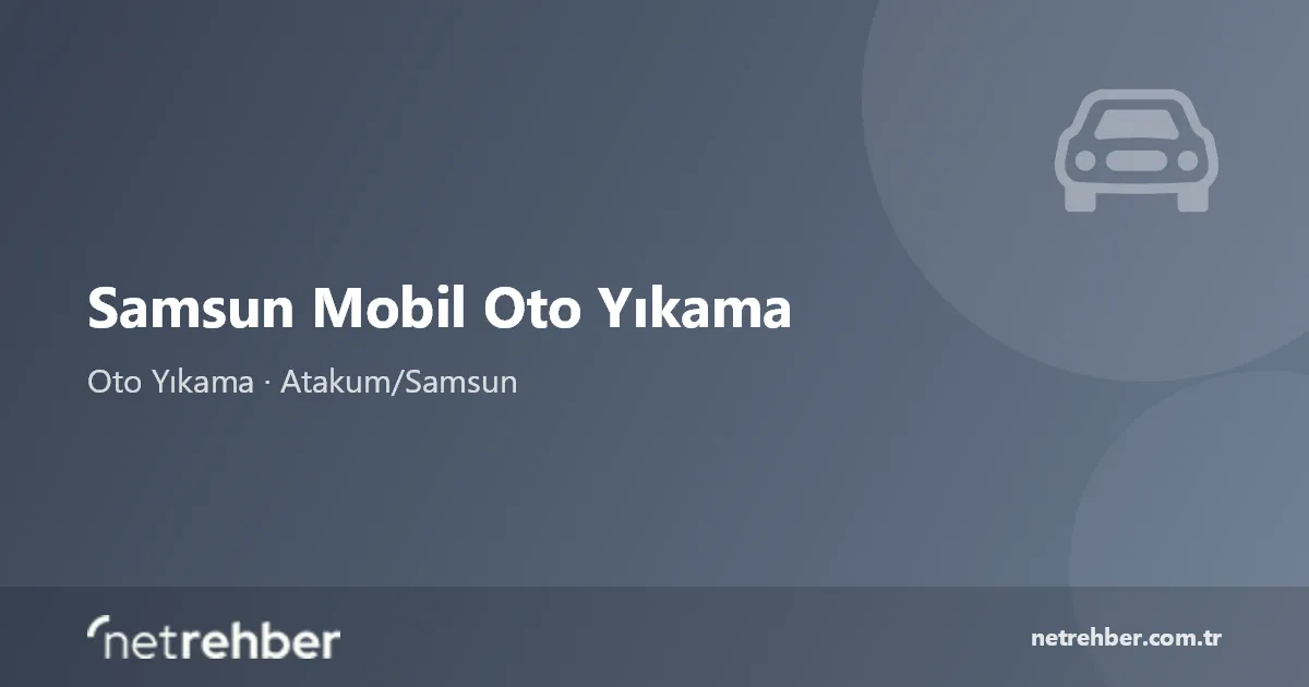 Samsun Mobil Oto Yıkama kapak görseli