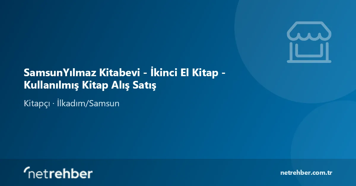 SamsunYılmaz Kitabevi - İkinci El Kitap - Kullanılmış Kitap Alış Satış kapak görseli
