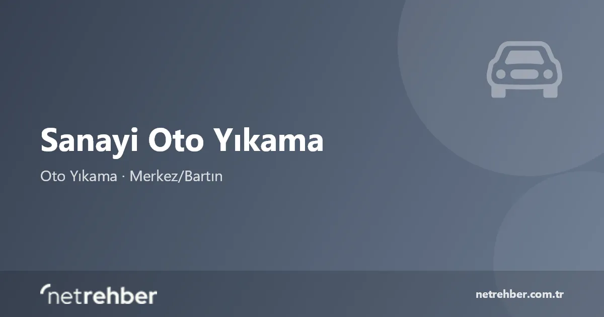 Sanayi Oto Yıkama kapak görseli