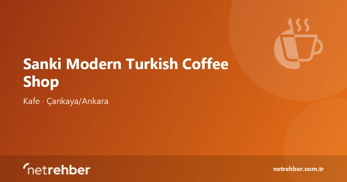 Sanki Modern Turkish Coffee Shop kapak görseli