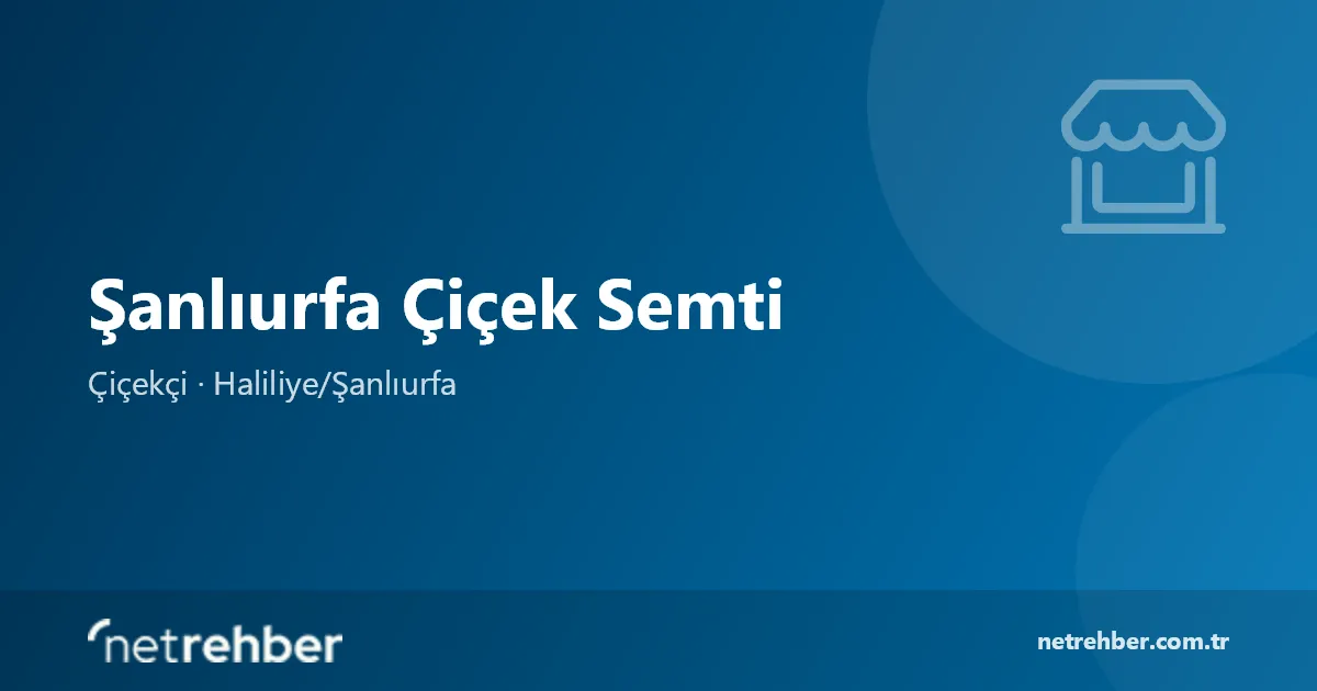 Şanlıurfa Çiçek Semti kapak görseli