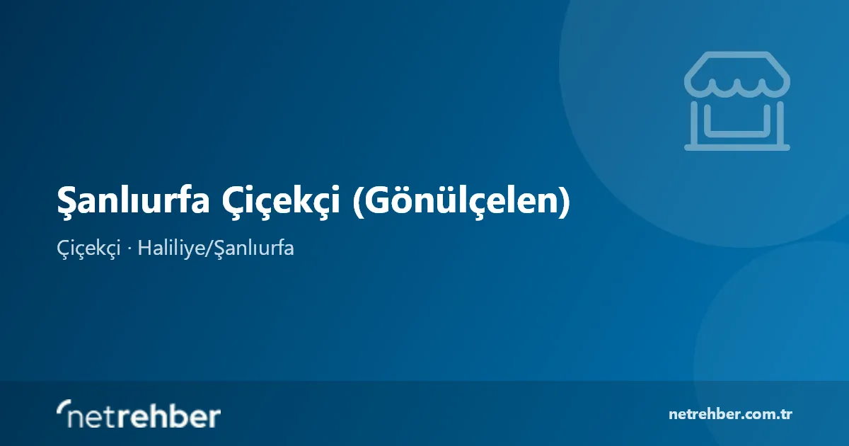 Şanlıurfa Çiçekçi (Gönülçelen) kapak görseli