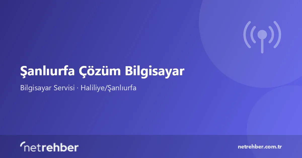 Şanlıurfa Çözüm Bilgisayar kapak görseli