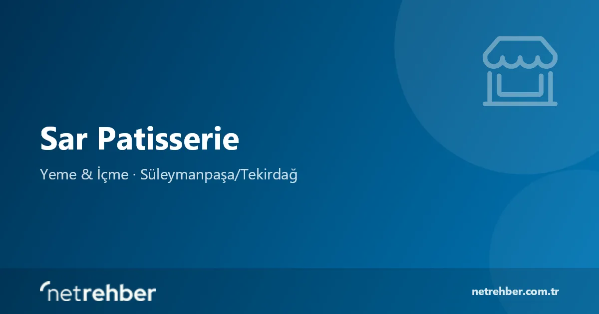 Sar Patisserie kapak görseli