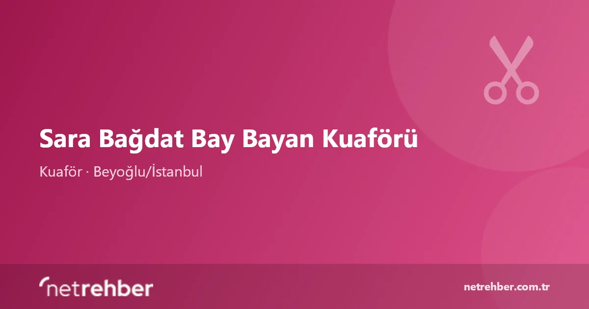 Sara Bağdat Bay Bayan Kuaförü kapak görseli