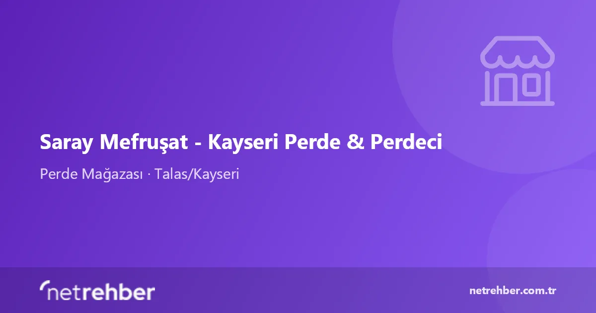 Saray Mefruşat - Kayseri Perde & Perdeci kapak görseli