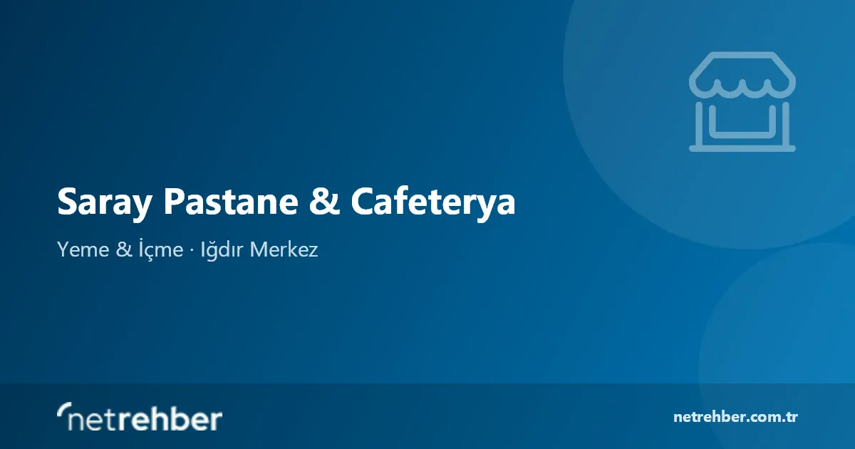 Saray Pastane & Cafeterya kapak görseli