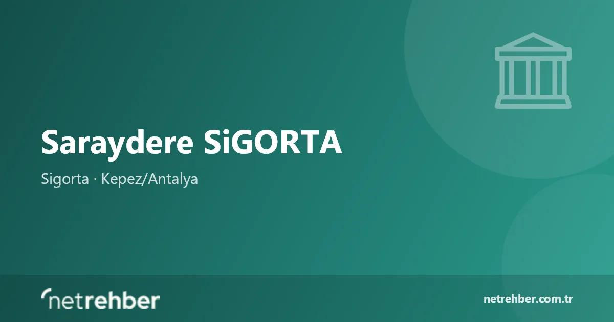 Saraydere SiGORTA kapak görseli