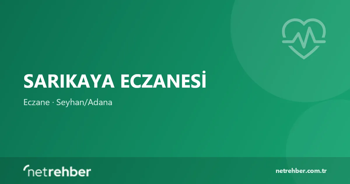 Sarıkaya Eczanesi kapak görseli