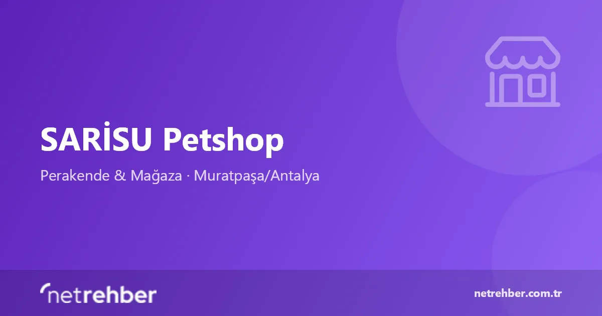 SARİSU Petshop kapak görseli