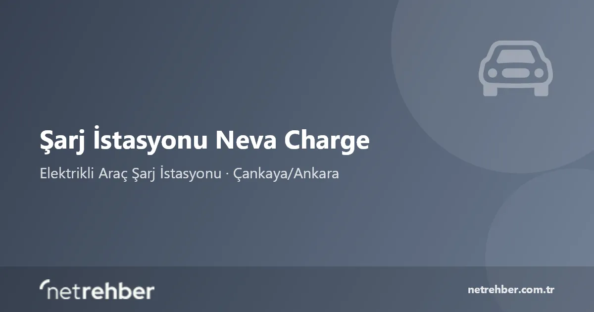 Şarj İstasyonu Neva Charge kapak görseli