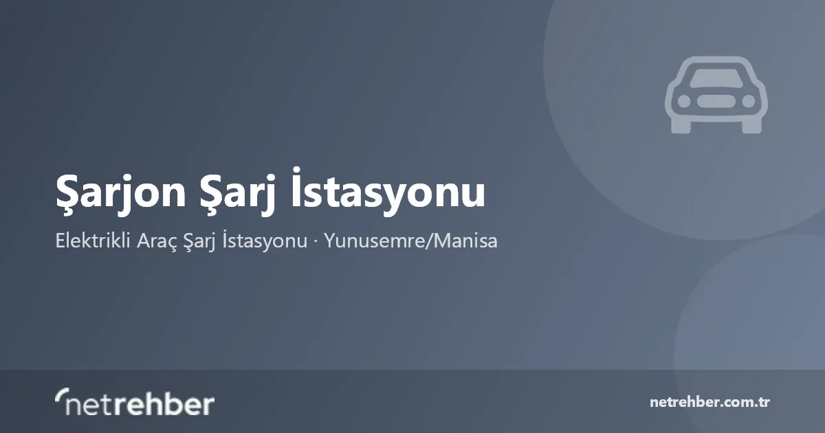 Şarjon Şarj İstasyonu kapak görseli