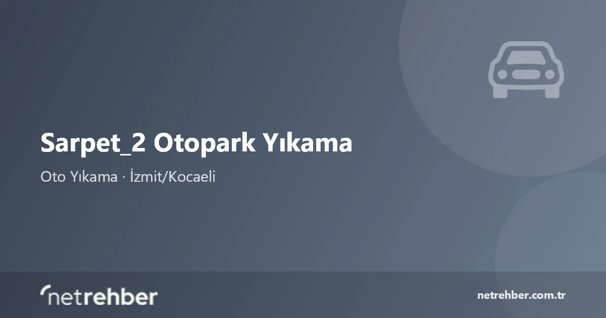 Sarpet_2 Otopark Yıkama kapak görseli