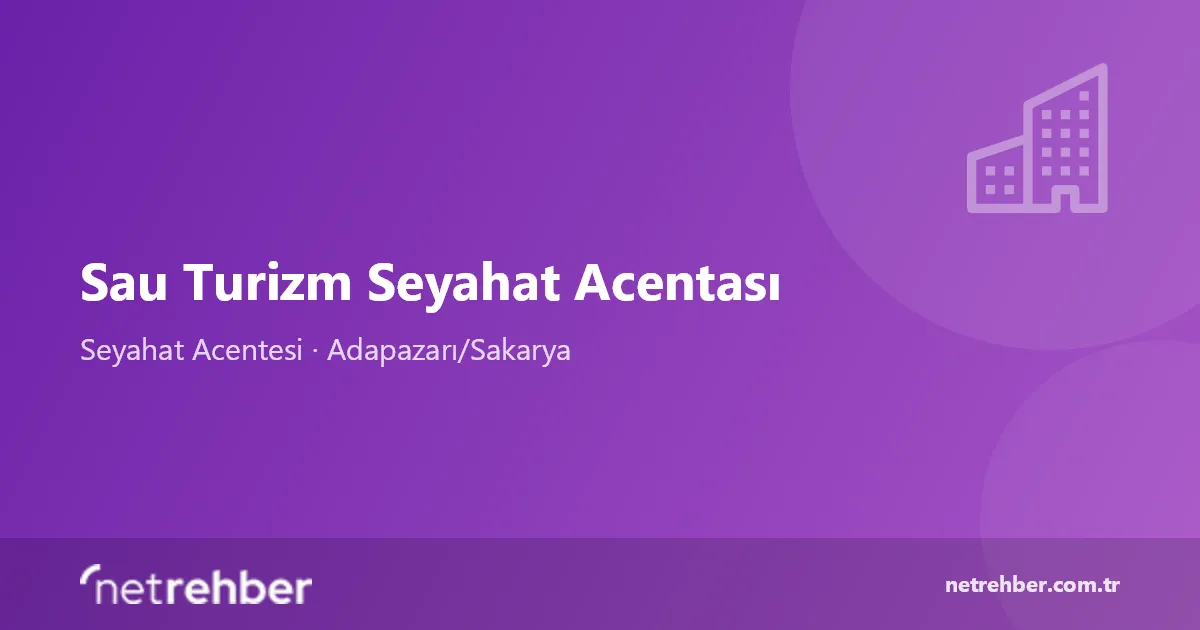 Sau Turizm Seyahat Acentası kapak görseli