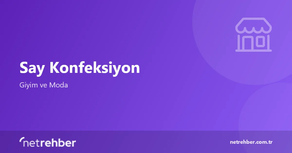 Say Konfeksiyon kapak görseli