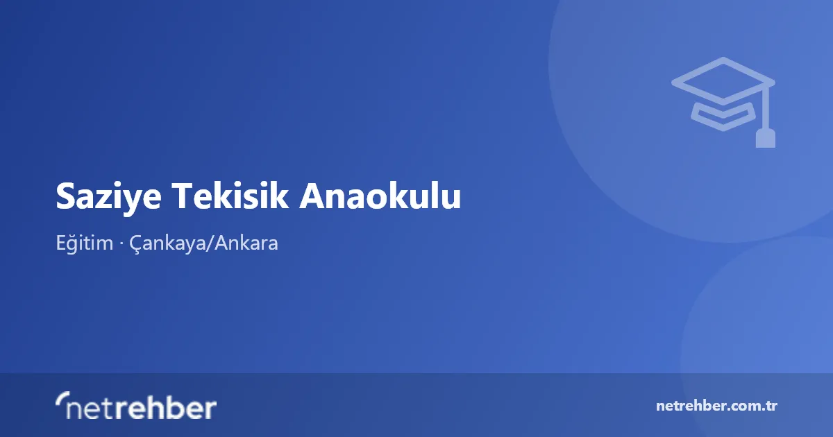 Saziye Tekisik Anaokulu kapak görseli