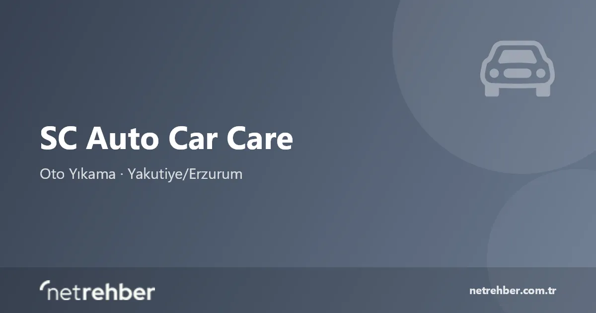 SC Auto Car Care kapak görseli