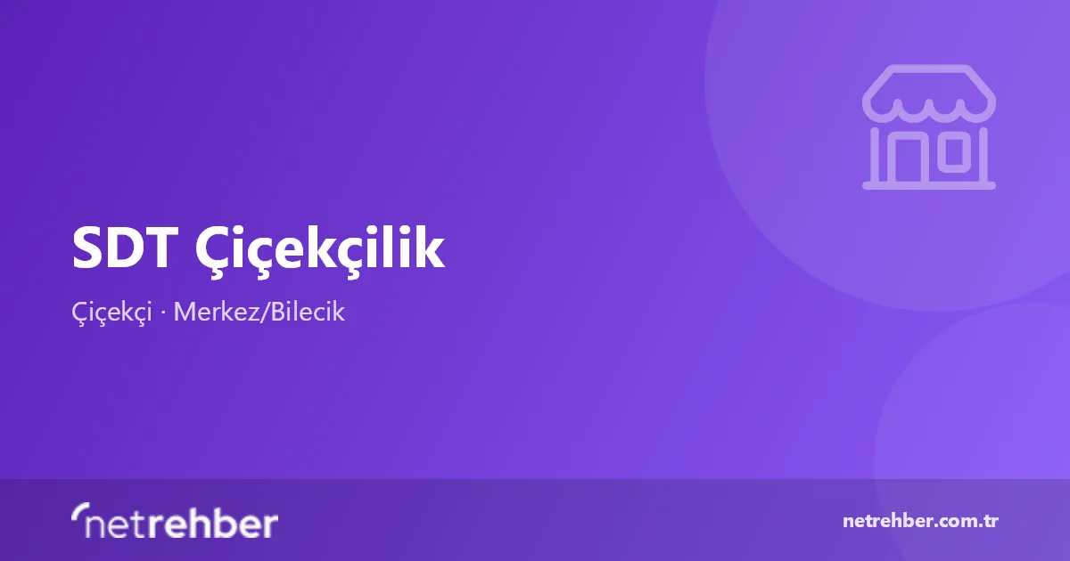 SDT Çiçekçilik kapak görseli