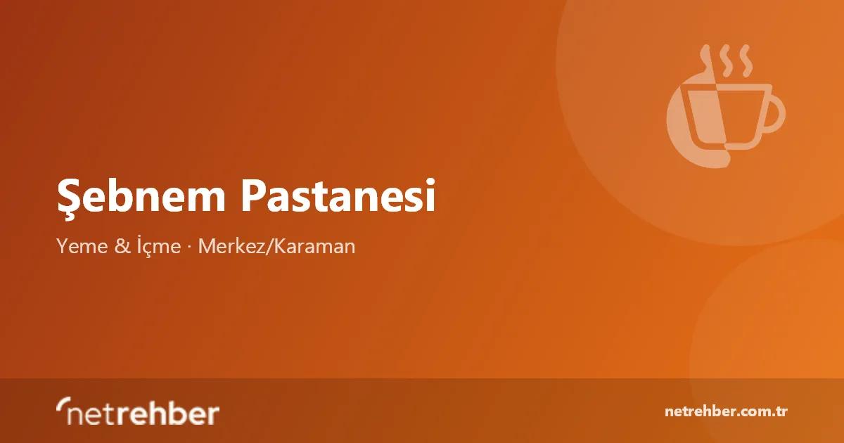Şebnem Pastanesi kapak görseli