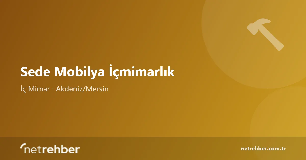 Sede Mobilya İçmimarlık kapak görseli