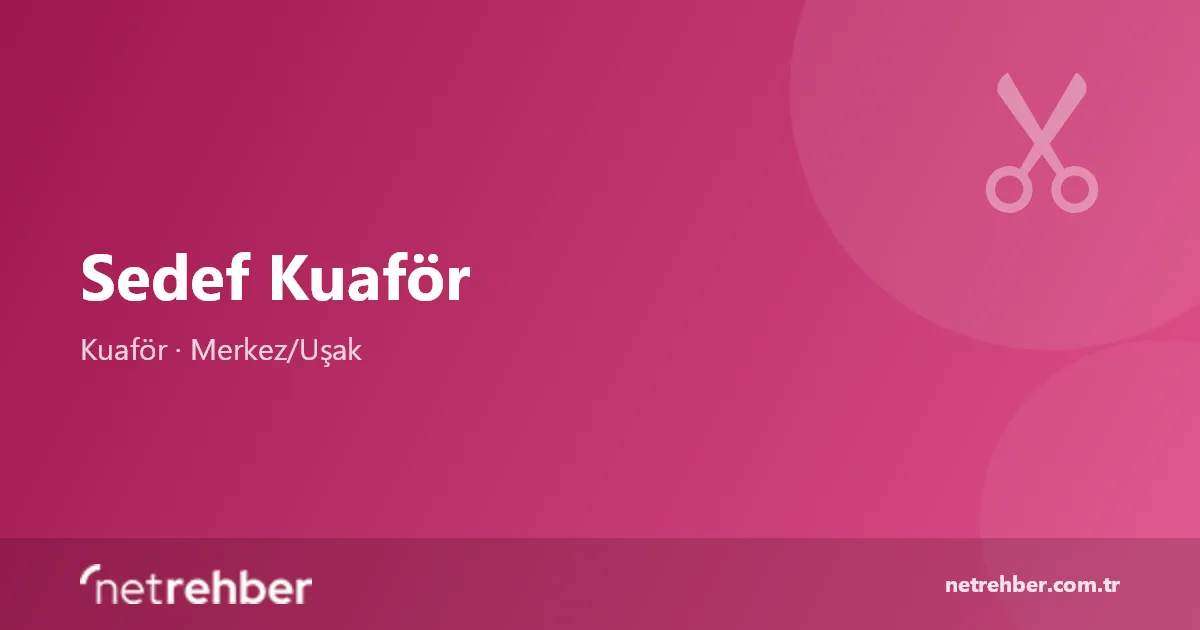 Sedef Kuaför kapak görseli