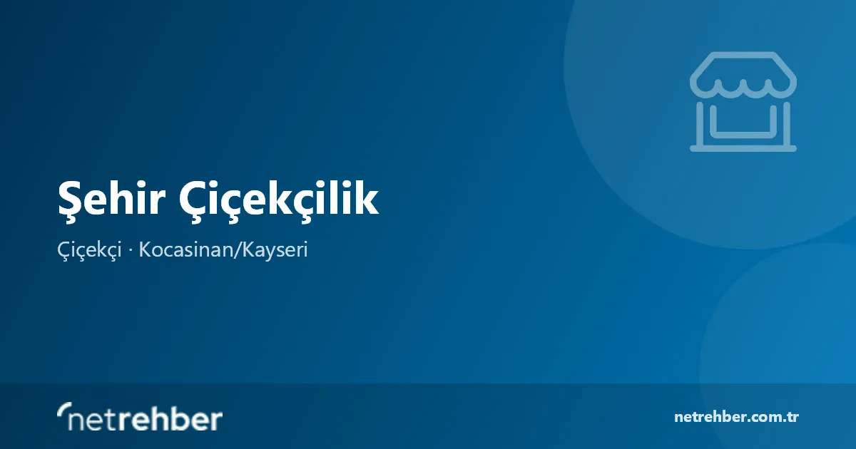 Şehir Çiçekçilik kapak görseli