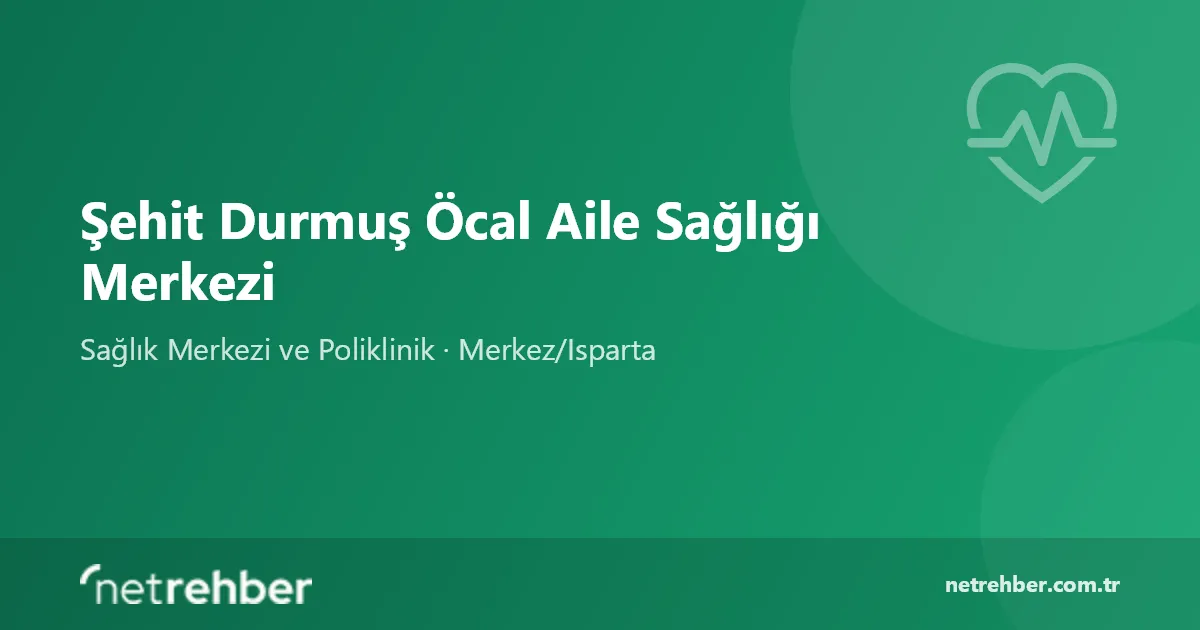 Şehit Durmuş Öcal Aile Sağlığı Merkezi kapak görseli