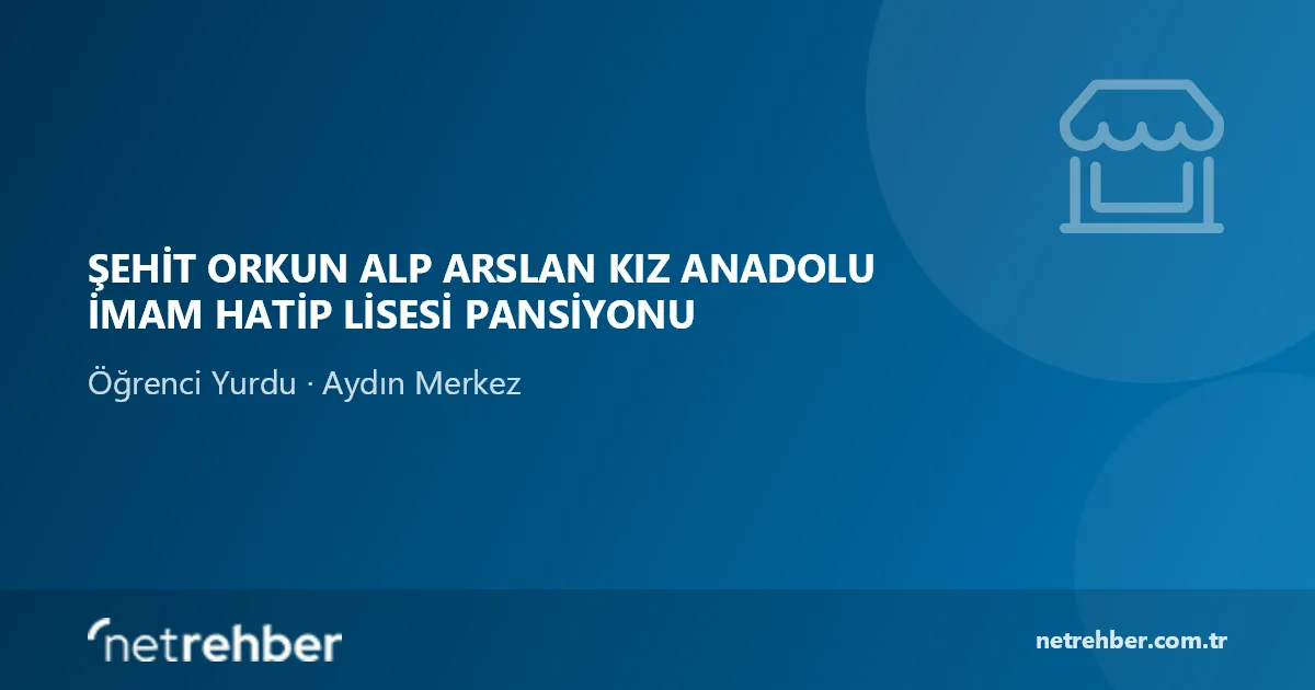 Şehit Orkun Alp Arslan Kız Anadolu İmam Hatip Lisesi Pansiyonu kapak görseli