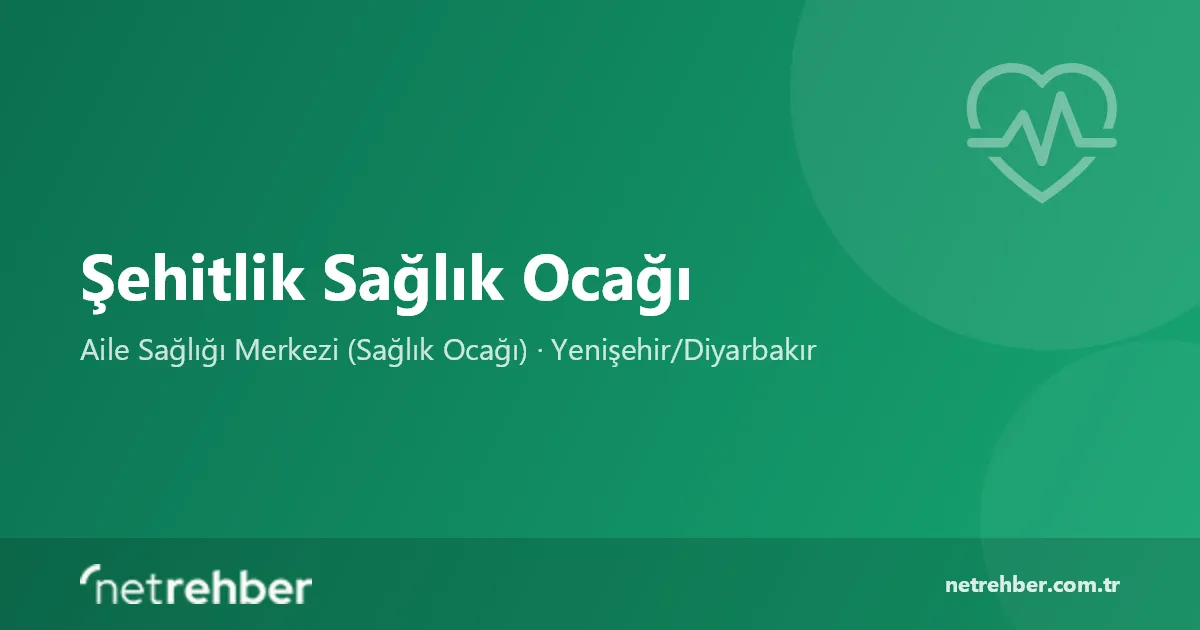 Şehitlik Sağlık Ocağı kapak görseli