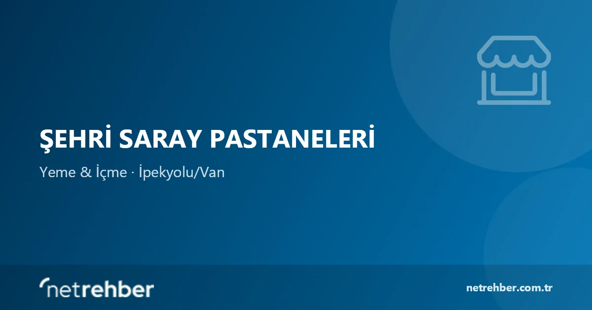 Şehri Saray Pastaneleri kapak görseli