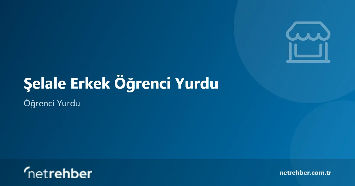 Şelale Erkek Öğrenci Yurdu kapak görseli