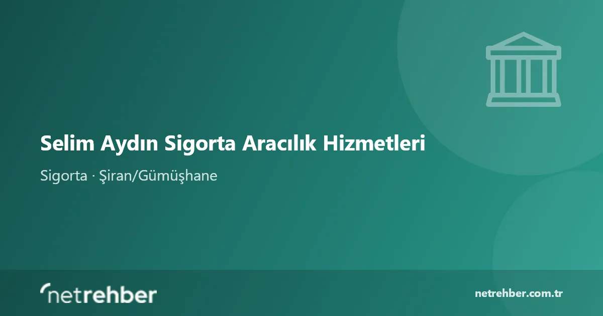Selim Aydın Sigorta Aracılık Hizmetleri kapak görseli