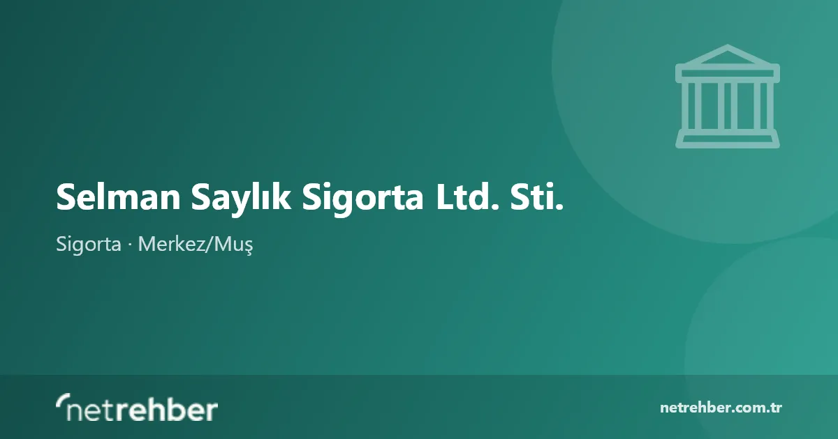 Selman Saylık Sigorta Ltd. Sti. kapak görseli