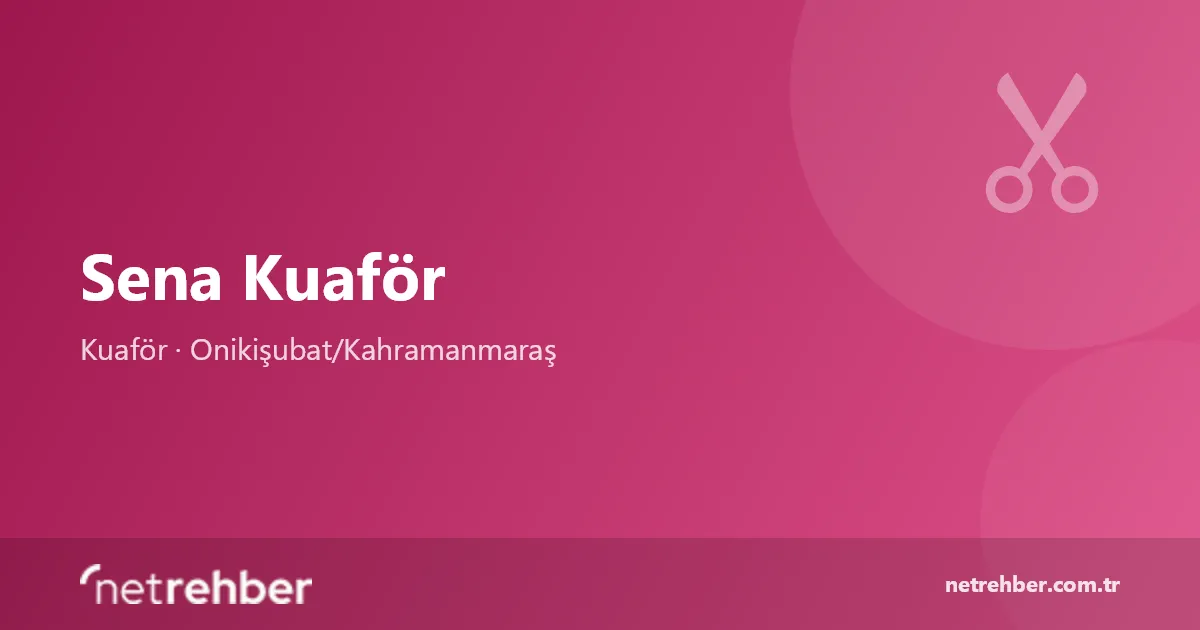 Sena Kuaför kapak görseli