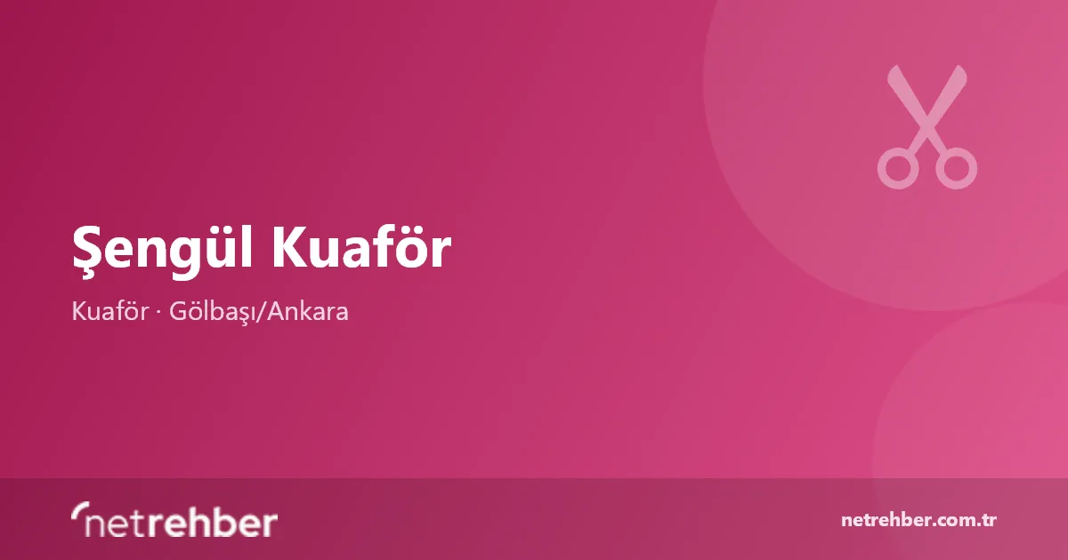 Şengül Kuaför kapak görseli