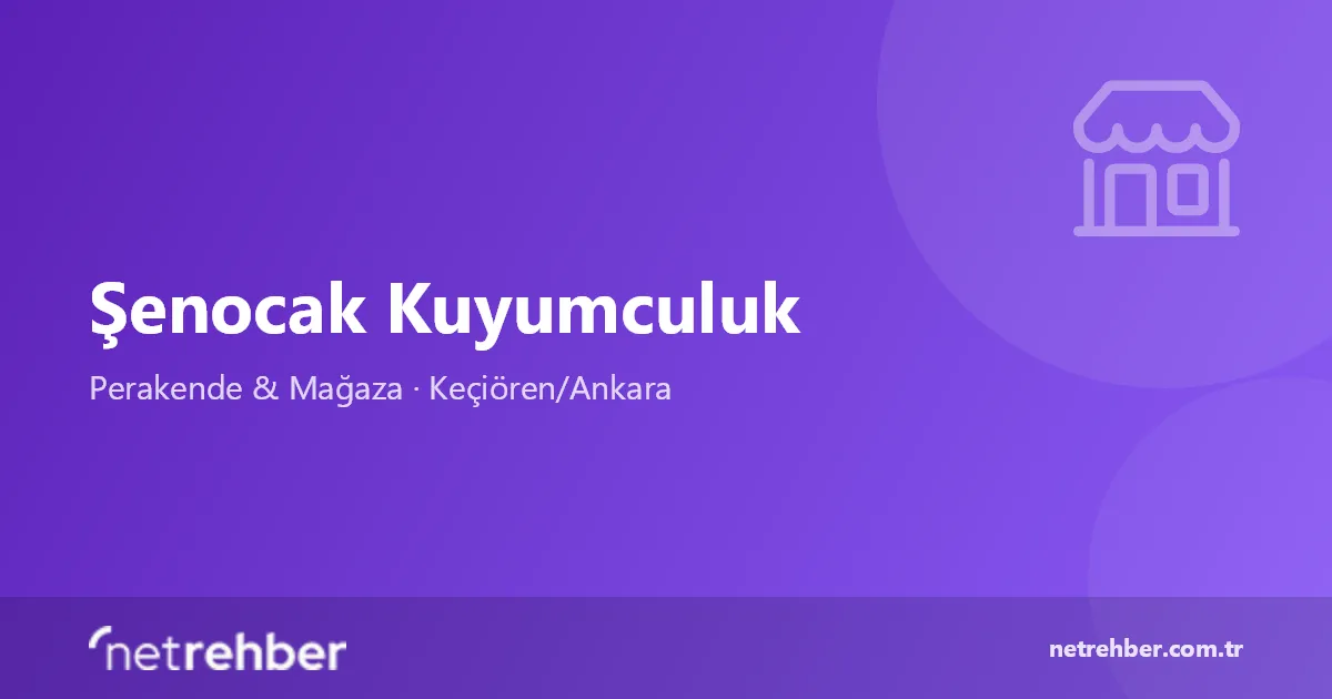 Şenocak Kuyumculuk kapak görseli