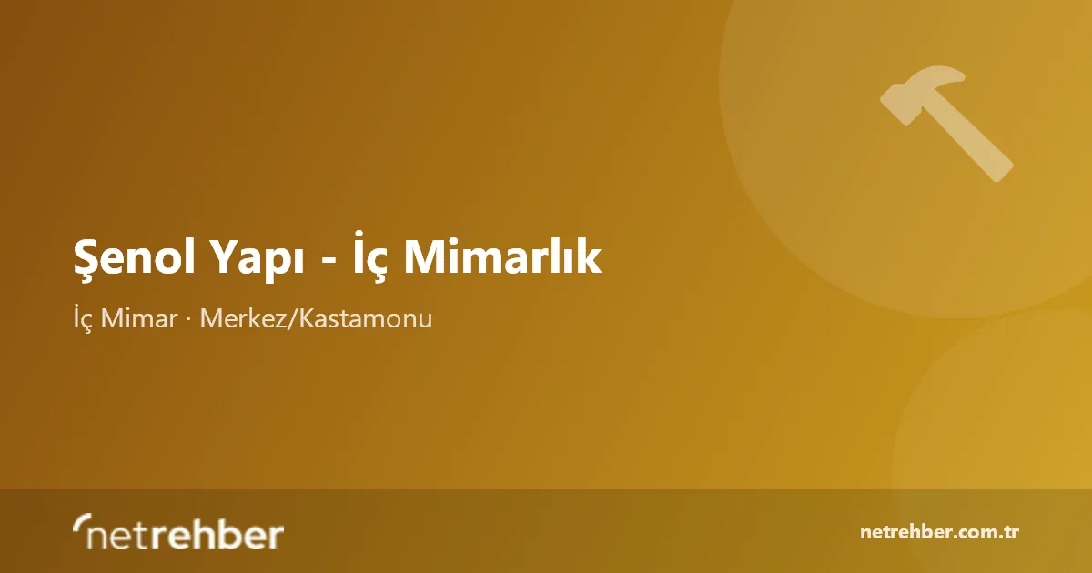 Şenol Yapı - İç Mimarlık kapak görseli