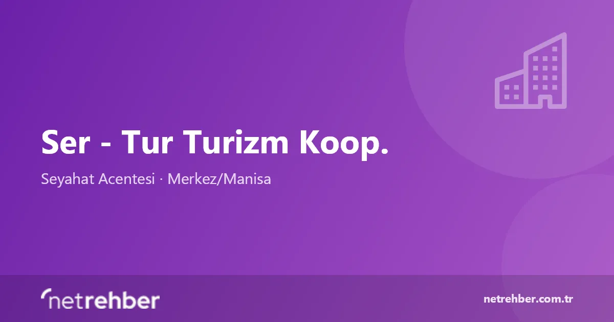 Ser - Tur Turizm Koop. kapak görseli