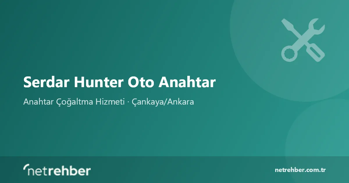 Serdar Hunter Oto Anahtar kapak görseli