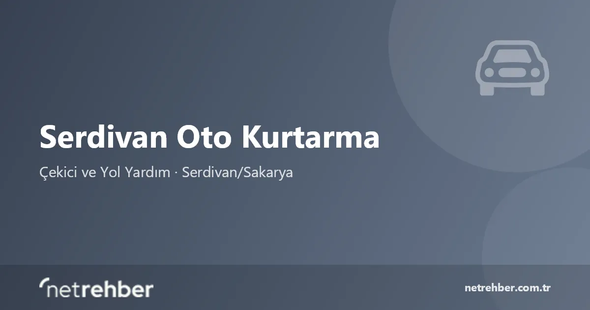 Serdivan Oto Kurtarma kapak görseli